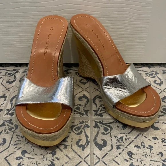 C Label Wedge Heels - Picture 1 of 10